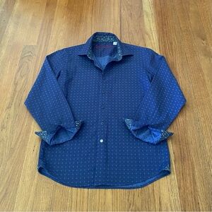 Robert Graham Classic Navy Blue Long Sleeve Boy’s Shirt